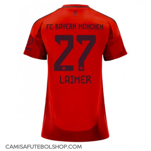 Camisa de time de futebol Bayern Munich Konrad Laimer #27 Replicas 1º Equipamento Feminina 2024-25 Manga Curta